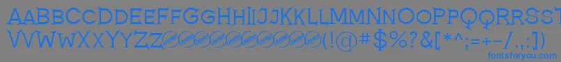 RomanicumRegular Font – Blue Fonts on Gray Background