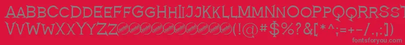 RomanicumRegular Font – Gray Fonts on Red Background