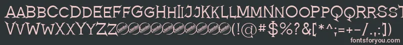 RomanicumRegular Font – Pink Fonts on Black Background