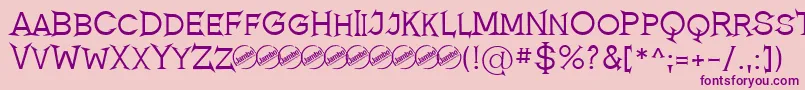 Шрифт RomanicumRegular – фиолетовые шрифты на розовом фоне