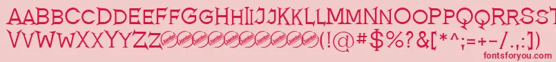 fuente RomanicumRegular – Fuentes Rojas Sobre Fondo Rosa