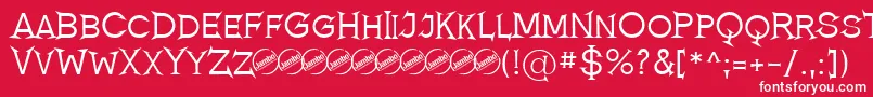 RomanicumRegular Font – White Fonts on Red Background