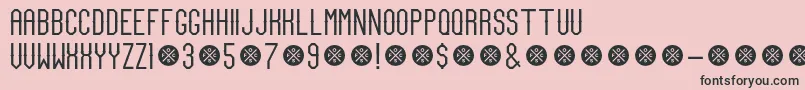 TeamCaptainDemo-Schriftart – Schwarze Schriften auf rosa Hintergrund