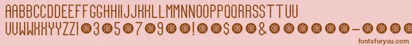 TeamCaptainDemo Font – Brown Fonts on Pink Background