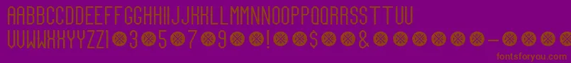 フォントTeamCaptainDemo – 紫色の背景に茶色のフォント