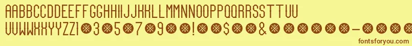 TeamCaptainDemo Font – Brown Fonts on Yellow Background