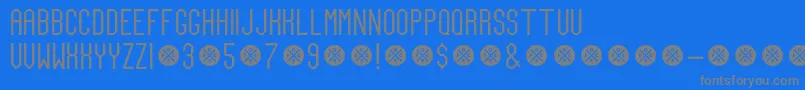 TeamCaptainDemo-fontti – harmaat kirjasimet sinisellä taustalla