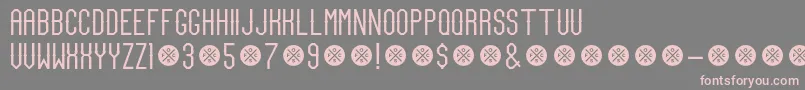 フォントTeamCaptainDemo – 灰色の背景にピンクのフォント