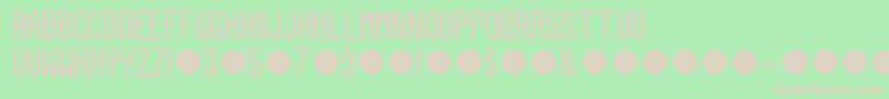 Czcionka TeamCaptainDemo – różowe czcionki na zielonym tle