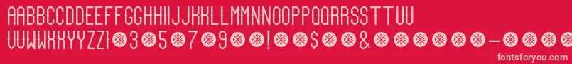 TeamCaptainDemo Font – Pink Fonts on Red Background