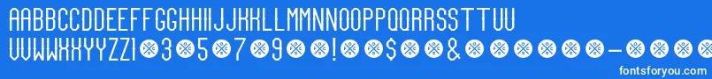 TeamCaptainDemo Font – White Fonts on Blue Background