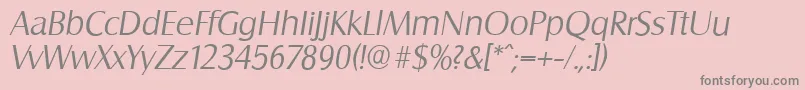 SalzburgserialLightItalic Font – Gray Fonts on Pink Background