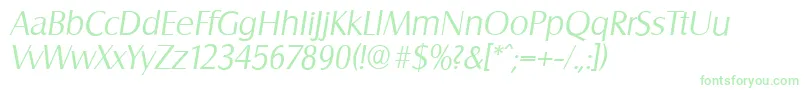 SalzburgserialLightItalic Font – Green Fonts on White Background