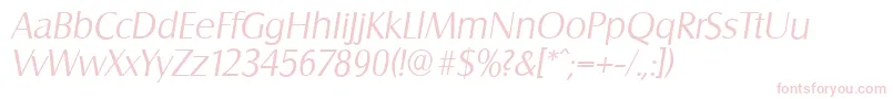フォントSalzburgserialLightItalic – ピンクのフォント