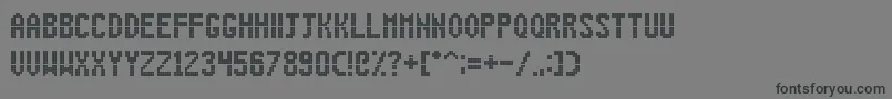 DigitalDotRoadsign Font – Black Fonts on Gray Background