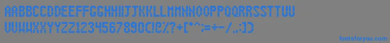 Шрифт DigitalDotRoadsign – синие шрифты на сером фоне