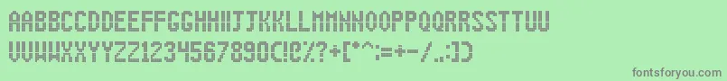 Шрифт DigitalDotRoadsign – серые шрифты на зелёном фоне