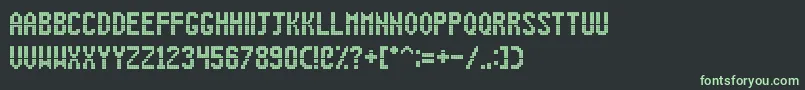 Шрифт DigitalDotRoadsign – зелёные шрифты на чёрном фоне