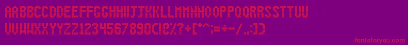 DigitalDotRoadsign Font – Red Fonts on Purple Background