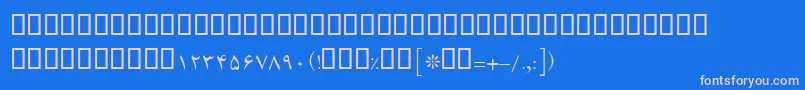 Czcionka BKarim – różowe czcionki na niebieskim tle