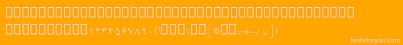 BKarim Font – Pink Fonts on Orange Background