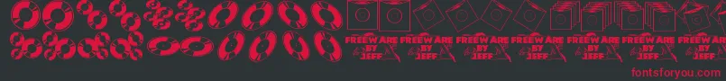 Top40 Font – Red Fonts on Black Background