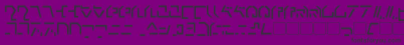 ModernCybertronic Font – Black Fonts on Purple Background