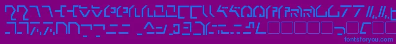 ModernCybertronic Font – Blue Fonts on Purple Background