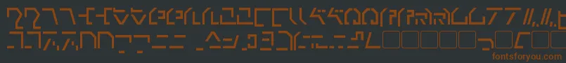 ModernCybertronic Font – Brown Fonts on Black Background
