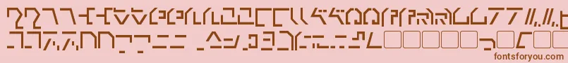 ModernCybertronic Font – Brown Fonts on Pink Background