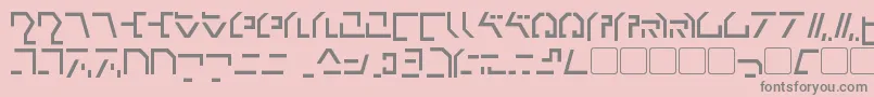 ModernCybertronic Font – Gray Fonts on Pink Background