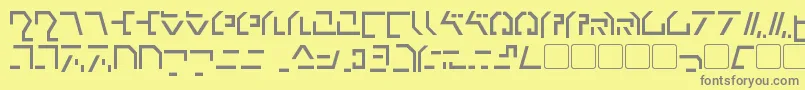 ModernCybertronic-Schriftart – Graue Schriften auf gelbem Hintergrund