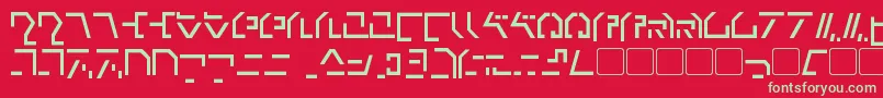 Fonte ModernCybertronic – fontes verdes em um fundo vermelho