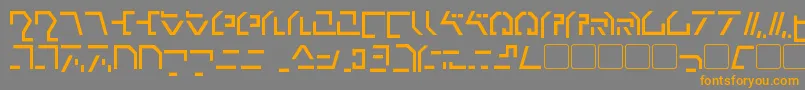 Fonte ModernCybertronic – fontes laranjas em um fundo cinza
