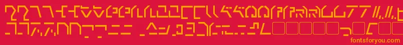 fuente ModernCybertronic – Fuentes Naranjas Sobre Fondo Rojo