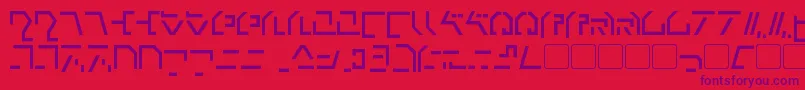 Шрифт ModernCybertronic – фиолетовые шрифты на красном фоне