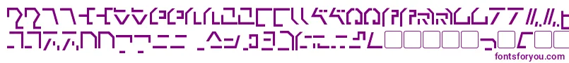 ModernCybertronic Font – Purple Fonts on White Background