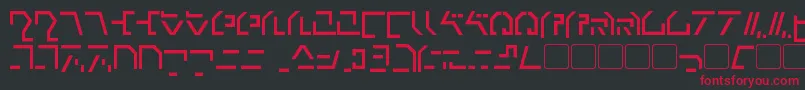 Fonte ModernCybertronic – fontes vermelhas em um fundo preto
