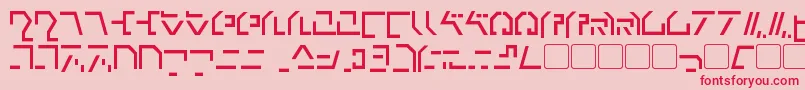 ModernCybertronic Font – Red Fonts on Pink Background