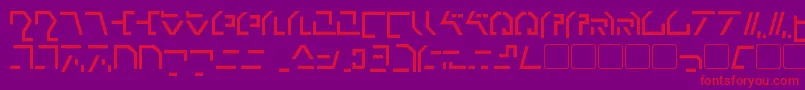 ModernCybertronic Font – Red Fonts on Purple Background
