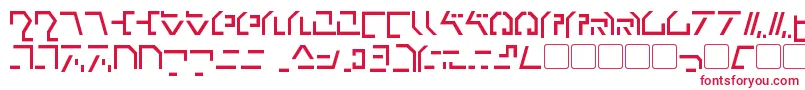 ModernCybertronic-fontti – punaiset fontit valkoisella taustalla