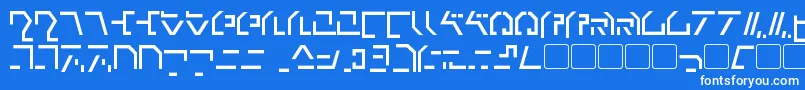 Police ModernCybertronic – polices blanches sur fond bleu