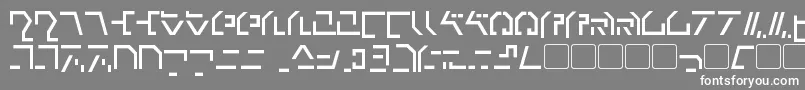 ModernCybertronic-Schriftart – Weiße Schriften auf grauem Hintergrund