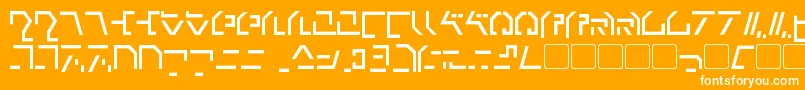 フォントModernCybertronic – オレンジの背景に白い文字