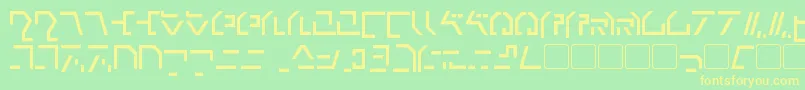 Шрифт ModernCybertronic – жёлтые шрифты на зелёном фоне