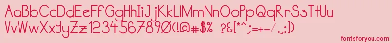 Katabidalanbold Font – Red Fonts on Pink Background