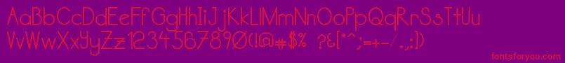 Katabidalanbold Font – Red Fonts on Purple Background