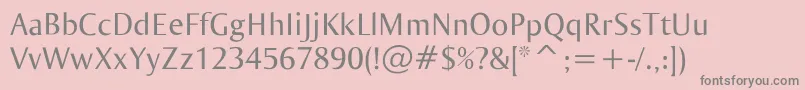 フォントOgirema – ピンクの背景に灰色の文字