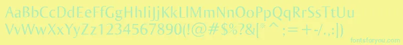 Ogirema Font – Green Fonts on Yellow Background