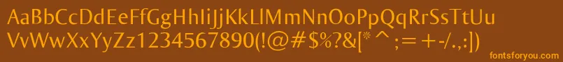 Ogirema Font – Orange Fonts on Brown Background